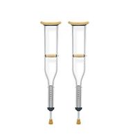 2Pcs Underarm Crutches Medical Aluminun Alloy Walking Sticks Adjustable Handle And Height Non-Slip Cane Health Recovery Tool For Patients, S, M, L,M