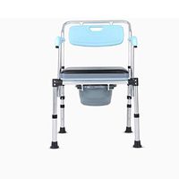 JLL Medical Folding Commode, Over Toilet and Bedside Commode, Comes with Splash Guard/Bucket