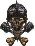 Skull and Pistons Vinyl Sticker,Cars Trucks Vans Walls Laptop