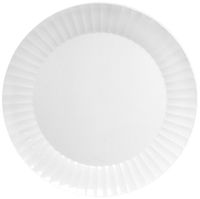 Party Essentials Deluxe Quality Hard Plastic 6-Inch Round Party/Dessert Plates, White, 24 Count