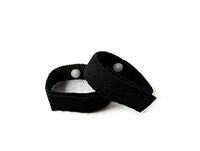 Acupressure Motion Sickness Wristband – Adjustable Hook/Loop Closure Nausea Bracelet for Morning Sickness, Vertigo, and Nausea Relief – Natural Healing Sea Bands(Pair) (Black) (Large)
