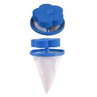 Sunyastor Household Reusable Washing Machine Floating Lint Mesh Bag Hair Filter Net Pouch Filter Washer Lint Trap Laundry Filter Bag (A)