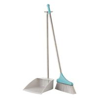 WDX- Broom combination household living room sweeping floor cleaning kitchen cleaning tools broom 簸箕 set combination thickening broom soft hair non-stick hair artifact Household (Color : A)