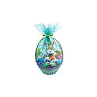 2 Pcs Solid Aqua Easter Basket Bags (Size: 24" x 25") Cellophane Wrap, Cello Bags for Easter Gift Basket Decorations