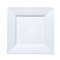 Lillian Tablesettings 20 Count Square Plastic Plate, 8-Inch, White