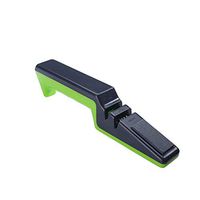 EnjoCho Knife Sharpener Whetstone Kitchen Knives Sharpening Stone Grindstone Grinder Stone Two Stages ABS Whetstone Household Tool (Black)