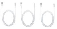 Apple MD819ZM/A 6.56-Feet Lightning to USB Cable, White, 3-Pack