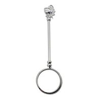Bonarty Lady Retro Rose Smoking Ring Holder Small Hand Shelf Cigarette Holder Pipe - Keep Your Fingers Away from The Smoke(6 Styles to Choose) - M Silver
