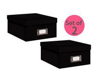 Pioneer Photo Albums Photo Storage Box - Black Bundle
