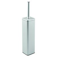 InterDesign Metro Ultra Rustproof Aluminum Toilet Bowl Brush and Holder - Bathroom Cleaning Storage, Silver