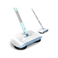 Jingfengtongxun Sweeper, Hand-pushing Lazy Sweeping Mopping Machine, Exquisite Workmanship, Fine Cleaning, Manual Cleaning Artifact (blue/pink, 1023316.3cm) Not easy to slip