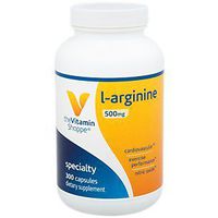 The Vitamin Shoppe LArginine 500MG, Supports Cardiovascular, Exercise Performance and Circulation, Supports Boosting Immune Function, Controlling Blood Pressure and Blood Flow (300 Capsules)