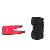 dailymall 2 Pieces Neoprene Support Adjustable Sport Knee Brace Pads with 4 Springs