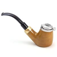 Mr. Brog Full Bent Smoking Tobacco Pipe - Model No: 21 Old Army Yellow - Pear Wood Roots - Hand Made