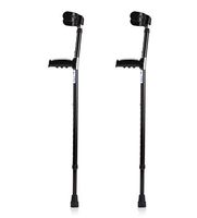 Aluminum Walking Forearm Ultra Crutches 1 Pair Tall Adult Adjustable Lightweight Arm Ergonomic Handle Grip Comfortable Wrist Molded High Density Sturdy
