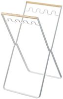 YAMAZAKI Tosca Grocery Bag Holder- Foldable Wood & Metal Rack
