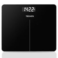 Digital Body Weight Bathroom Scale - Upgraded High Accuracy Measurements, 400 Pounds Capacity by Triomph (Black)