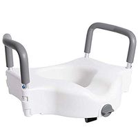 Wxnnx 4.5" Raised Toilet Seat, Increase Height Over Commode, Tightening Stability Safety Clamps