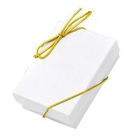 Mandala Crafts Stretch Loops with Pre-Tied Bows from Elastic Ribbon String for Gifts, Boxes, Tags; Pack of 100 (Gold, 6 Inches)