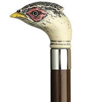 Unisex Pheasant Head Cane Walnut Shaft  -Affordable Gift! Item #HAR-9108407