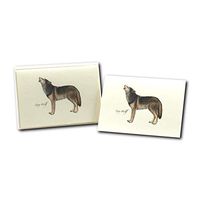 Earth Sky + Water - Gray Wolf Notecard Set - 8 Blank Cards with Envelopes