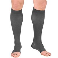 Truform 20-30 mmHg Compression Stocking for Men and Women, Knee High Length, Open Toe, Gray, 2X-Large