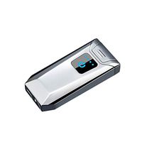 Aimik Electronic Flameless Lighter, Electric Arc Lighter USB Rechargeable Smoke Lighter Fingerprint Sensor Touch Flameless Windproof Creative Personality Gifts for Valentine's Father's Day (Silver)