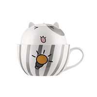 AXZHYX Bowl Ceramic Bowl Furniture Fruit Salad Plate Soup Pot Simple Tableware Food Utensils Cartoon Blue 15x7cm Hotel Tableware Home Noodles Boiled Fish Soup Bowl