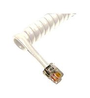 Pack of 2 Cablesys ICC-ICHC406FWH 6-Feet Handset Cord in White color