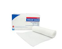 Rolled Gauze 6" x 5 yds. Case of 48 Gauze Rolls for General Wound Care. Sterile 2-ply Gauze. 100% Woven Cotton, Latex-Free. Soft and Absorbent.