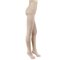 Pantyhose Firm Compression 30-40mmHg Support Stockings Health Relief Medical Sock Open Toe Women Leggings Therapy Varicose Veins (Beige, M)