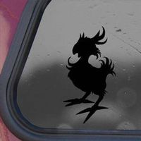 Final Fantasy XIII Bogo Chocobo - Vinyl 4" tall (Color BLACK) decal laptop tablet skateboard car windows stickers