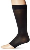 Dr. Scholl's Men's Unisex Open Toe Surgical Weight Microfiber Firm Support Socks,  Black, women's shoe size 9-11.5, men's shoe size 7.5-10 (Medium)