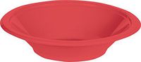 Creative Converting 28314651 Touch of Color Plastic Bowls Party Supplies, 12oz, Coral
