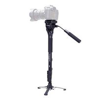 Yunteng VCT-288 Photography Tripod Monopod WIth Fluid Pan Head Quick Release Plate And Unipod Holder for Canon Nikon DSLR Cameras