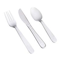 AmazonBasics 1440 Piece Plastic Cutlery Set, Heavy-Weight, White (720 forks, 480 spoons, 240 knives)