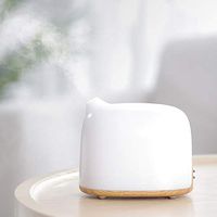 300ml Aromatherapy Essential oil Diffuser, Wood Grain Ultrasonic Aroma Humidifier with Adjustable Mist Mode