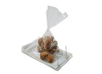 Clear Plastic Bread Bags, 11" x 14", on Wickets (250 ea), with 4" Bottom Gusset, 1.0 Mil (Meets FDA-USDA Specifications) - CASE of 1,000 Bags