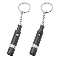 VideoPUP 2 Packs Black Cigar Punch,Round Drilled Cigar Cutter, Stainless Steel Portable Cigar Cutter with Key Chain