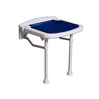 GJ-linyud Folding Shower/Bath Stools Wall Mounted Aluminum Alloy Anti-Slip Bath Seat Pregnant Women Elderly Disabled Blue (Size : 47.5cm)