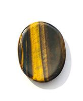 CRYSTALMIRACLE Beautiful Tigers Eye Worry Stone Crystal Healing Reiki Thumb Stone Gift Metaphysical Wellness Gemstone Protective Powerful Luck Prosperity Success