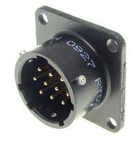 Amphenol Industrial PT02E-12-10P(025) Circular Connector Pin Environmental Resisting Bayonet Coupling Solder Termination Box Mounting Receptacle 12-10 Insert Arrangement 12 Shell Size 10 Contacts
