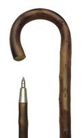 Men Crook Cane Scorched Congo Chestnut  -Affordable Gift! Item #DHAR-9090100