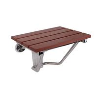 BJLWT Wall Mounted Wooden Shower Seat Folding Bath Stool, Bathroom Aid Bathing Bench,3833.829cm
