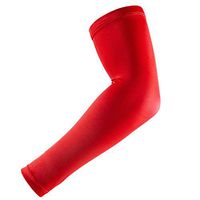 1Pair Flexible Basketball Arm Sleeves Brace Lengthen Armguards Sunscreen Sports Protective Forearm Elbow Pad Sleeve Arm Warmers,Red,XXL