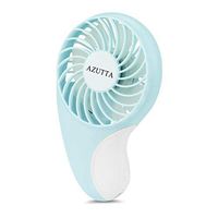 AZUTTA Small Pocket Personal Fan Mini Size with 2-Speed Portable Hand Held Electric Cooling Fan for Women Kids Home Office Outdoor Travel Camping Makeup USB Rechargeable Battery Operated