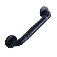 Bath & Shower Grab Bars Bathroom Safety Handrail Old Non-Slip Handrail Bathroom Bathtub Stainless Steel Disabled Black Handle Stair Side Handrail Old Man Gift (Color : Black, Size : 38cm (15inch))