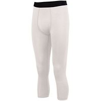Augusta Sports Youth Hyperform Compression Calf-Length Tight, White, Medium