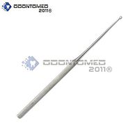 OdontoMed2011® Buck Ear Curette #2 Blunt Straight 6.5" Veterinary ENT Stainless Steel ODM