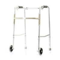 LBYMYB Handrail Walker Elderly Disabled Walking Support Four-Legged Crutches Rehabilitation Aluminum Alloy Double Pulley 59cmx50cmx78cm Wheelchair